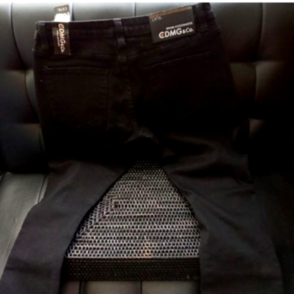 NEW Black Distressed Reggae Jeans - Picture 3 of 4